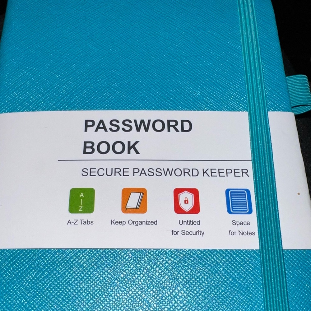 Blue Password Keeper Notebook - Picture 2 of 7